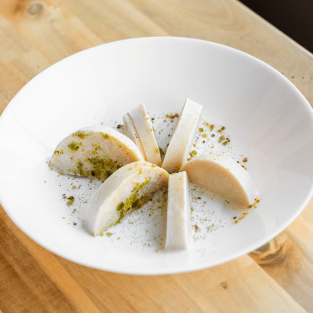 Mango or Pistachio Kulfi.